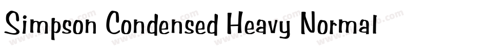 Simpson Condensed Heavy Normal字体转换